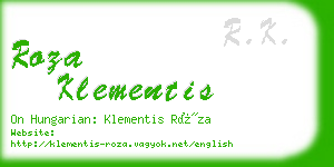 roza klementis business card